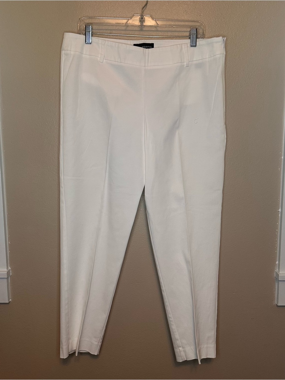Sharagano White Slim Ankle Trousers